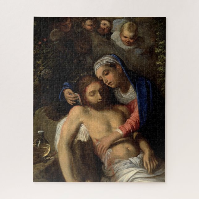 Quebra-cabeça Pietà (Maria e Jesus) (por Adam Elsheimer) (Vertical)