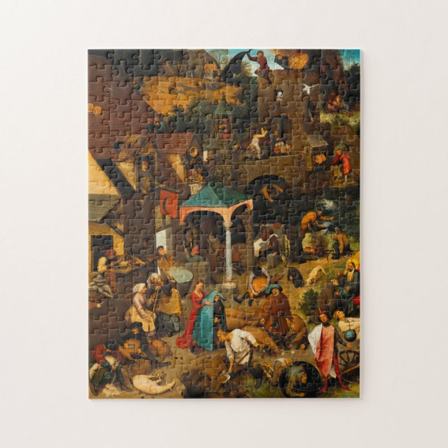 Quebra-cabeça Pieter Bruegel, O Velho - Os Provérbios Holandeses (Vertical)