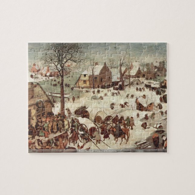 Quebra-cabeça Pieter Bruegel - recenseamento em Bethlehem (Horizontal)