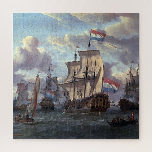Quebra-cabeça Pieter e Paul Amsterdam 1698 Abraham Storck (Vertical)