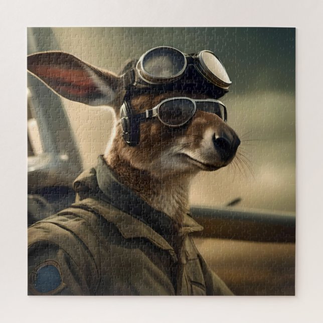 Quebra-cabeça Pig Fly Pftt, Kangaroo Fly Higher, (Vertical)