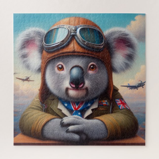 Quebra-cabeça Piloto de avião Koala (Vertical)