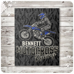 Quebra-cabeça Piloto de Moto Personalizada NAME Corrida de Motoc
