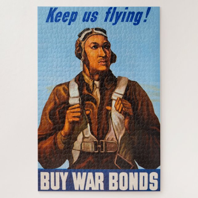 Quebra-cabeça Pilotos de combate de aviões negros dos EUA (Vertical)