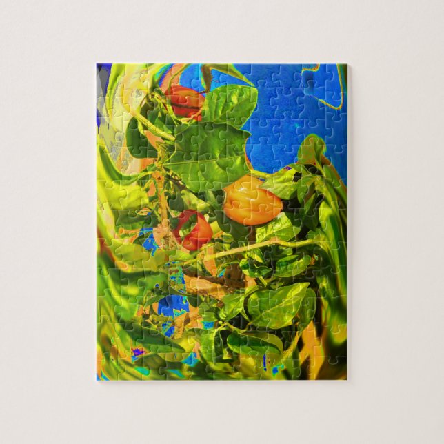 Quebra-cabeça Pimentas do Habanero na foto Trippy da planta (Vertical)