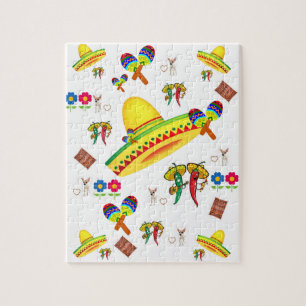 Quebra-cabeça Pimentões Quentes Sombrero Cães Flor