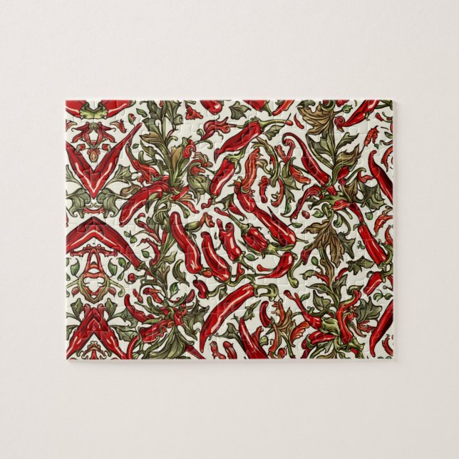 Quebra-cabeça Pimentos Red Chili Padrão de Vintage (Horizontal)