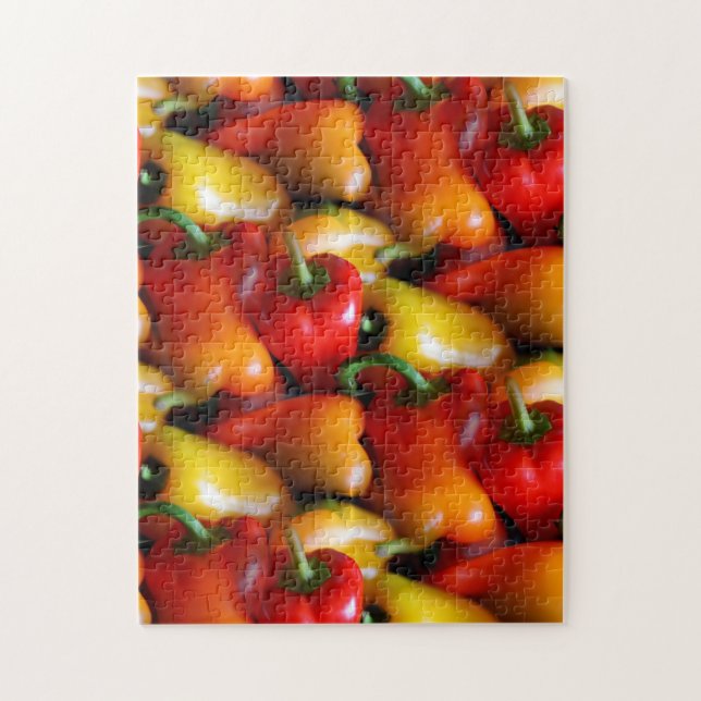 Quebra-cabeça Pimentos vermelhos e amarelos (Vertical)