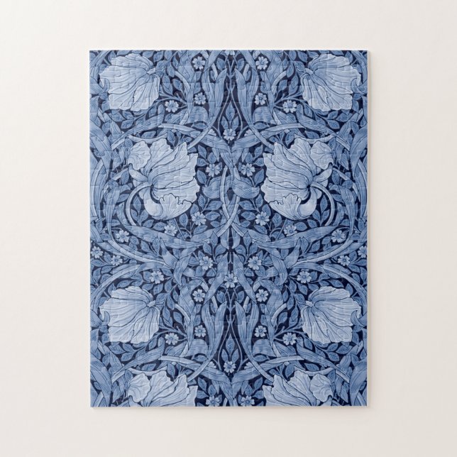 Quebra-cabeça Pimpernel Blue Monotone, William Morris (Vertical)