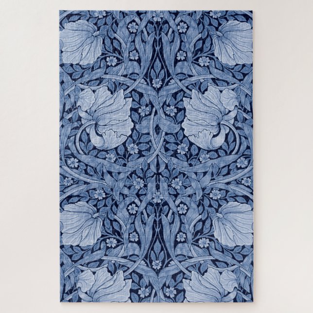 Quebra-cabeça Pimpernel Blue Monotone, William Morris Jigsee Puz (Vertical)