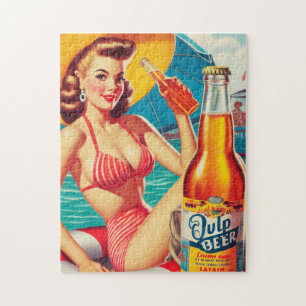 Quebra-cabeça Pin-up de cerveja de verão
