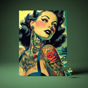 Quebra-cabeça Pin-up Gótica Retro