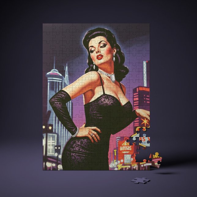 Quebra-cabeça Pin-up Retro Las Vegas (Criador carregado)