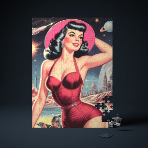 Quebra-cabeça Pin-up Space Sci-fi
