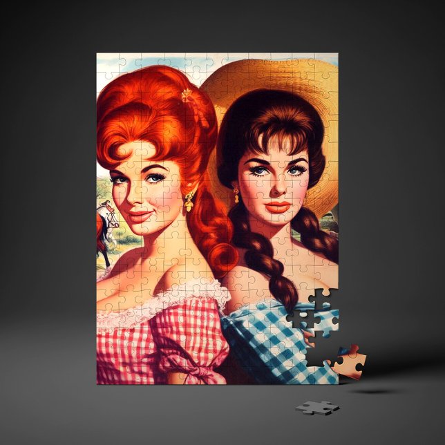 Quebra-cabeça Pin-ups de Garota Camponesa Vintage (Criador carregado)