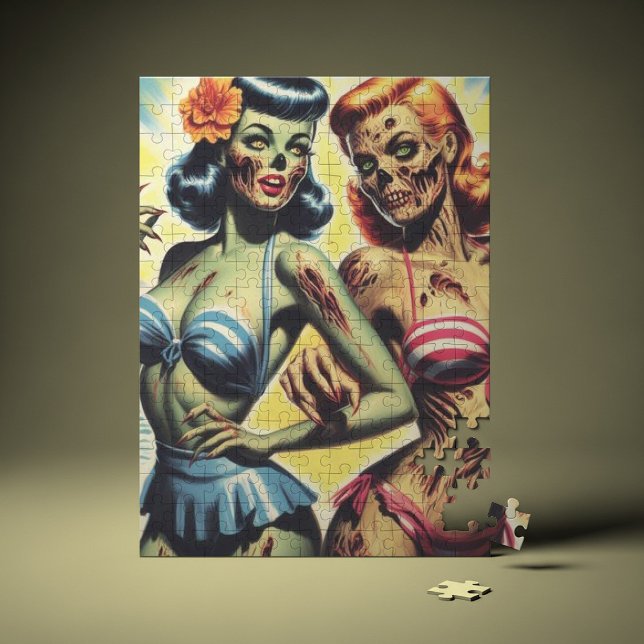 Quebra-cabeça Pin-ups Zombie Retro (Criador carregado)
