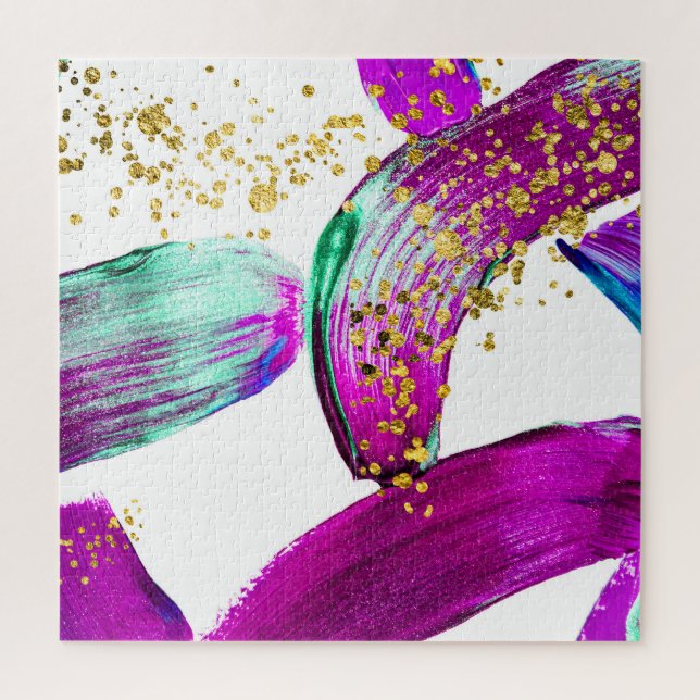 Quebra-cabeça Pincel Ultra Violeta: Arte Abstrato (Vertical)