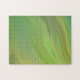 Quebra-cabeça Pinceladas Abstratas Verdes Gradiente Ombre