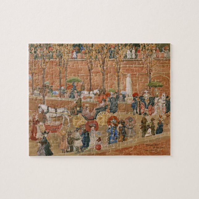 Quebra-cabeça Pincian Hill, Roma por Maurice Prendergast (Horizontal)