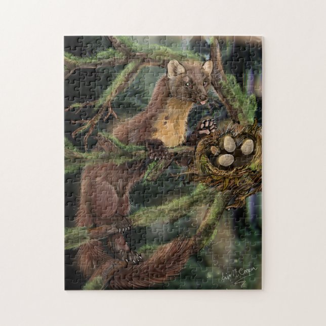 Quebra-cabeça Pine Marten Europeu (Vertical)