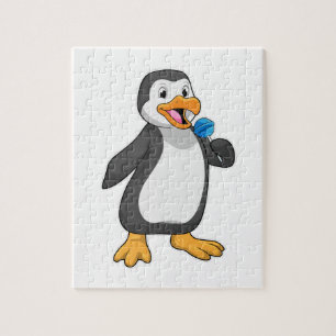 Quebra-cabeça Pinguim com doces de pirulito
