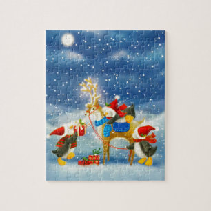Quebra-cabeça Pinguim e Reindeer