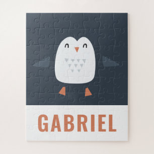 Quebra-cabeça Pinguim engraçado festivo e engraçado personaliz