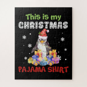 Quebra-cabeça Pinguim Esta É A Minha Camisa De Natal Do Pajama
