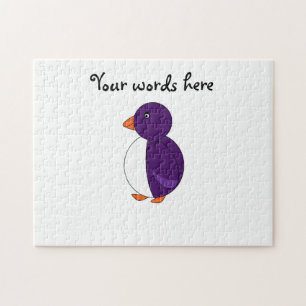 Quebra-cabeça Pinguim roxo