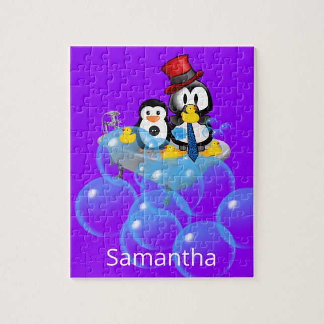 Quebra-cabeça Pinguins Brancos e Pretos Pinguins A (Vertical)