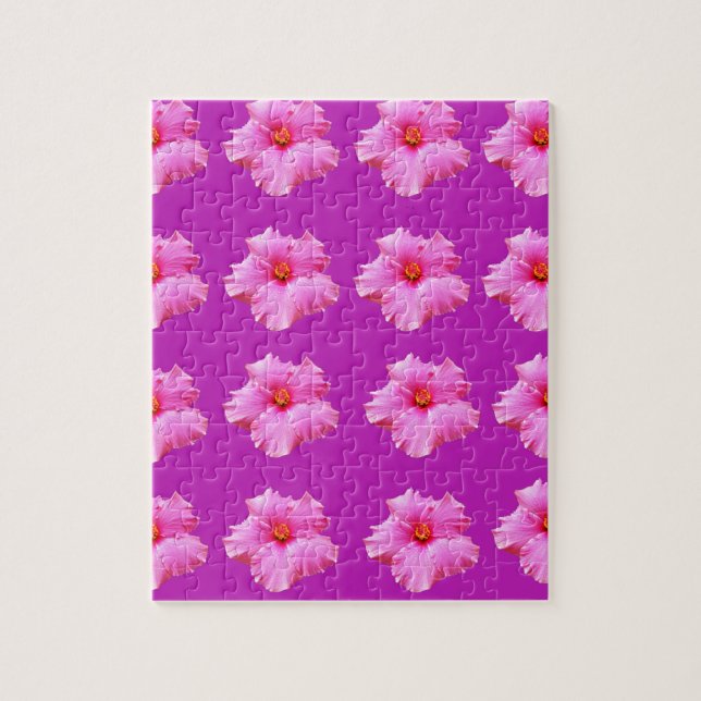 Quebra-cabeça Pink_Hibiscus_Pattern,_ (Vertical)
