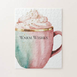 Quebra-cabeça Pink-Mint Warm Warm Dourado de Cacau de Natal
