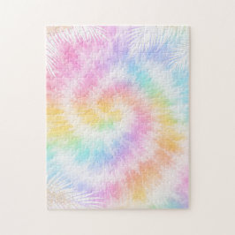 Quebra-cabeça Pink Pastel Tie Dye Girly Chic                    