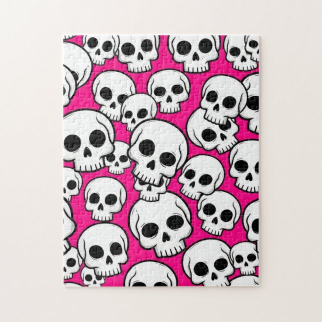 Quebra-cabeça Pink Skull Pattern (Vertical)