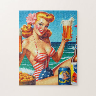 Quebra-cabeça Pino da Cerveja Retroativa