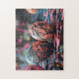 Quebra-cabeça Pintar pingando ovos de Páscoa