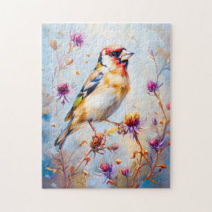 Quebra-cabeça Pintassilgo em Voo, Estilo Impressionista