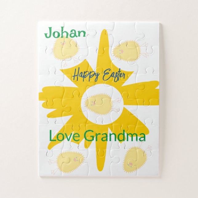 Quebra-cabeça Pintinhos para bebês (Vertical)