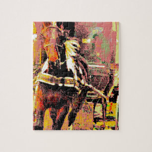 Quebra-cabeça Pinto Amish Horse 8 Bits Art