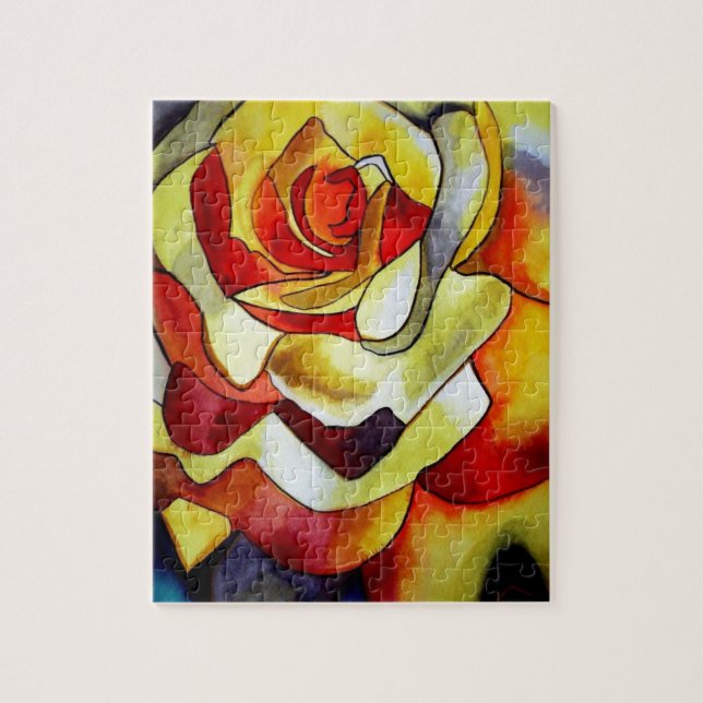 Quebra-cabeça Pintor de aquarela da Freesia (Vertical)