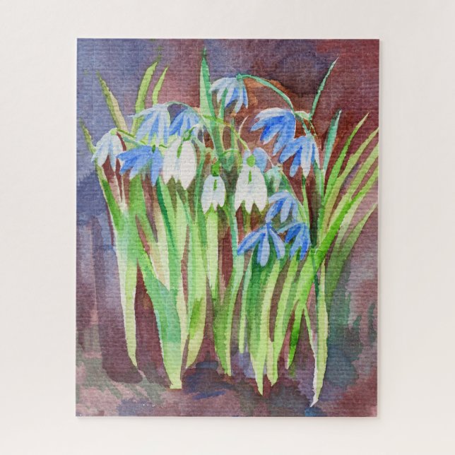 Quebra-cabeça Pintor de primavera azul-de-lula siberiana (Vertical)