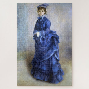 Quebra-cabeça Pintor impressionista da mulher azul parisienne