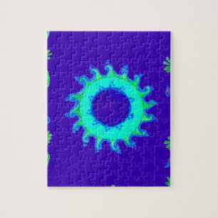 Quebra-cabeça Pintura a óleo azul iridescente