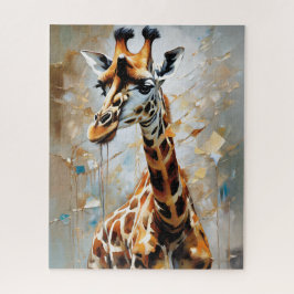 Quebra-cabeça Pintura a óleo de girafa