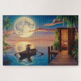 Quebra-cabeça Pintura a óleo de paraíso tropical