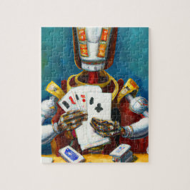 Quebra-cabeça Pintura a óleo de uma placa-robô