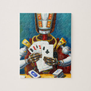 Quebra-cabeça Pintura a óleo de uma placa-robô