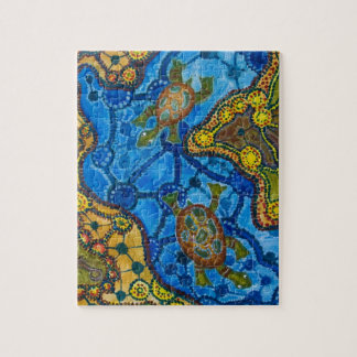 Quebra-cabeça Pintura aborígene das tartarugas