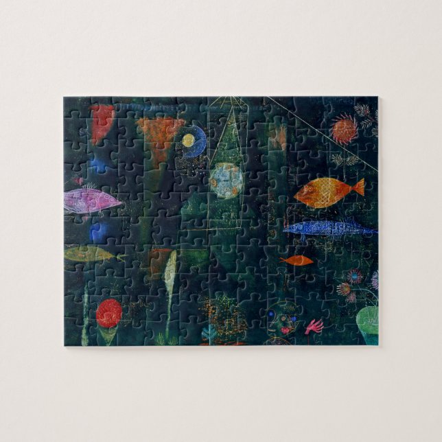 Quebra-cabeça Pintura Abstrata Magia de Peixe de Paul Klee Arte  (Horizontal)