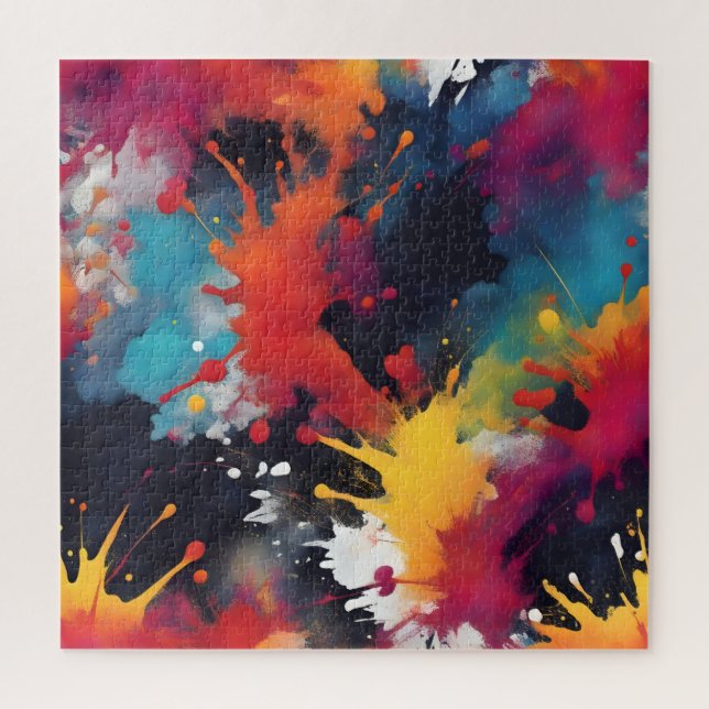 Quebra-cabeça pintura abstrato (Vertical)